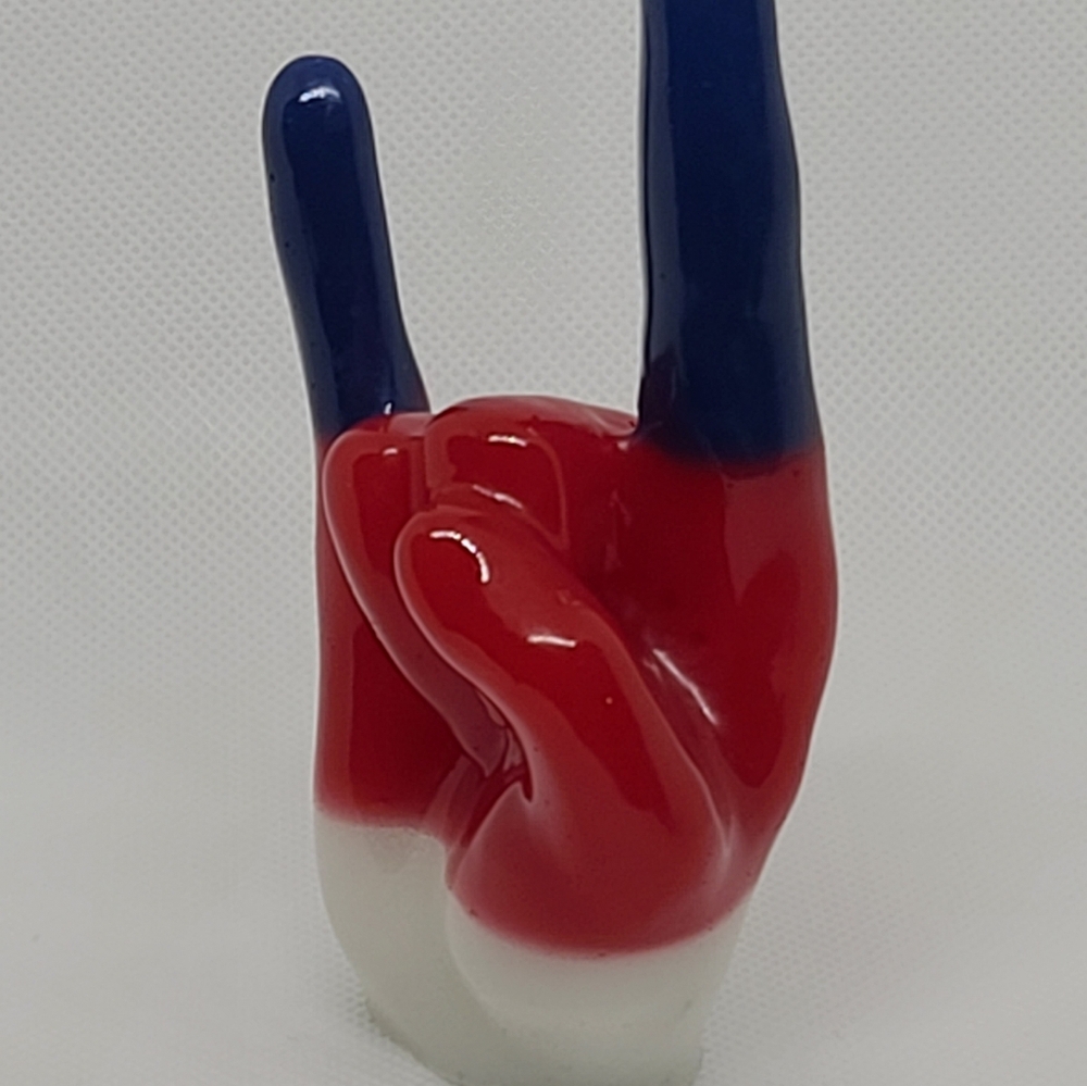 Red, White, and Blue Hand Gesture Ornament